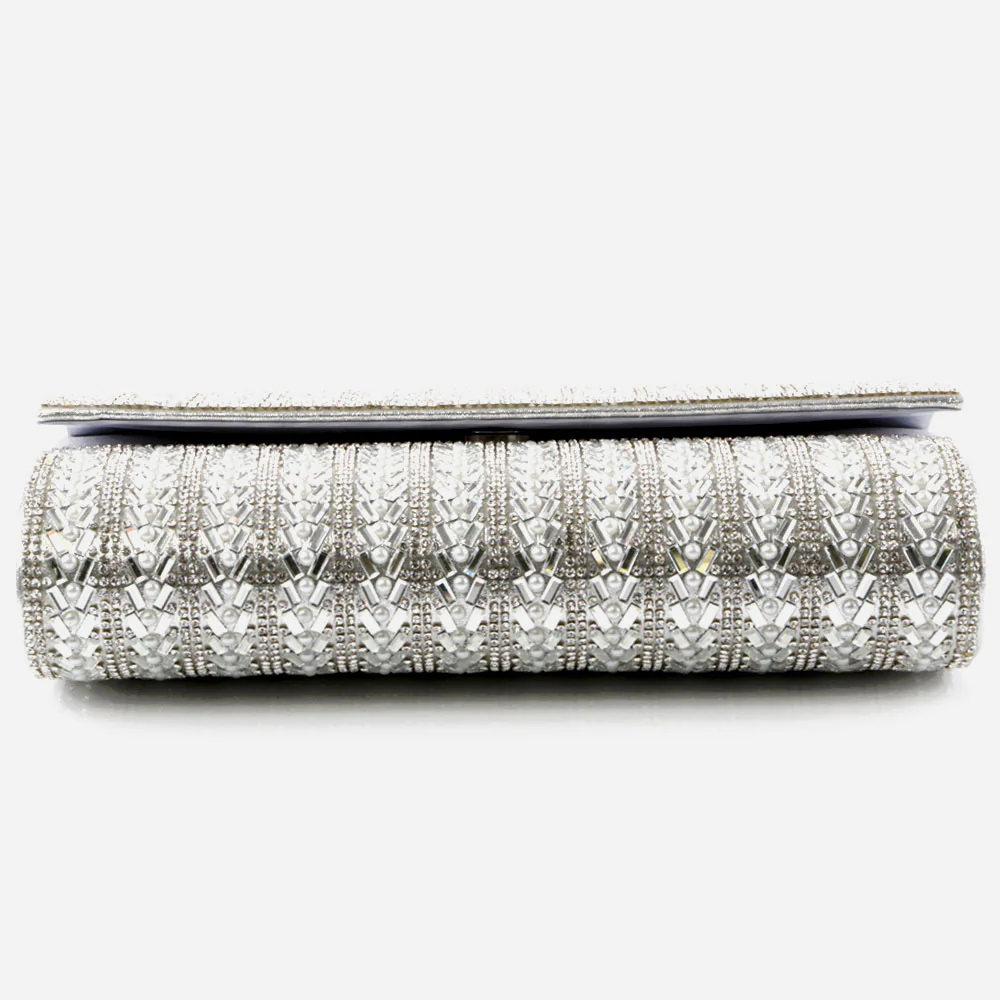 Women Evening Clutch Bag Wedding Handbag Prom Purse Sparkly Flap Over Party Bags Diamante Birthday Gifts for Her - Image 2