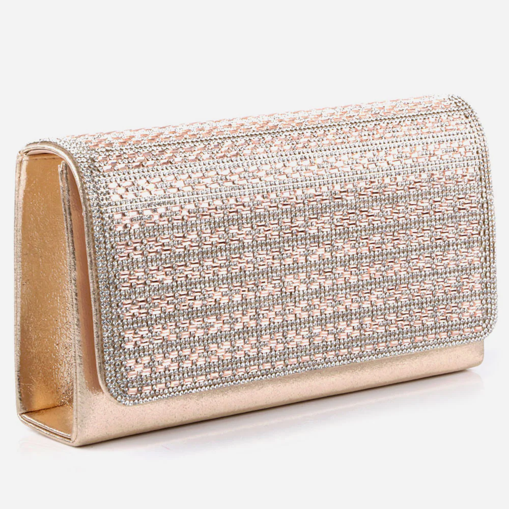 Women Evening Clutch Bag Wedding Handbag Prom Purse Sparkly Flap Over Party Bags Diamante Birthday Gifts for Her