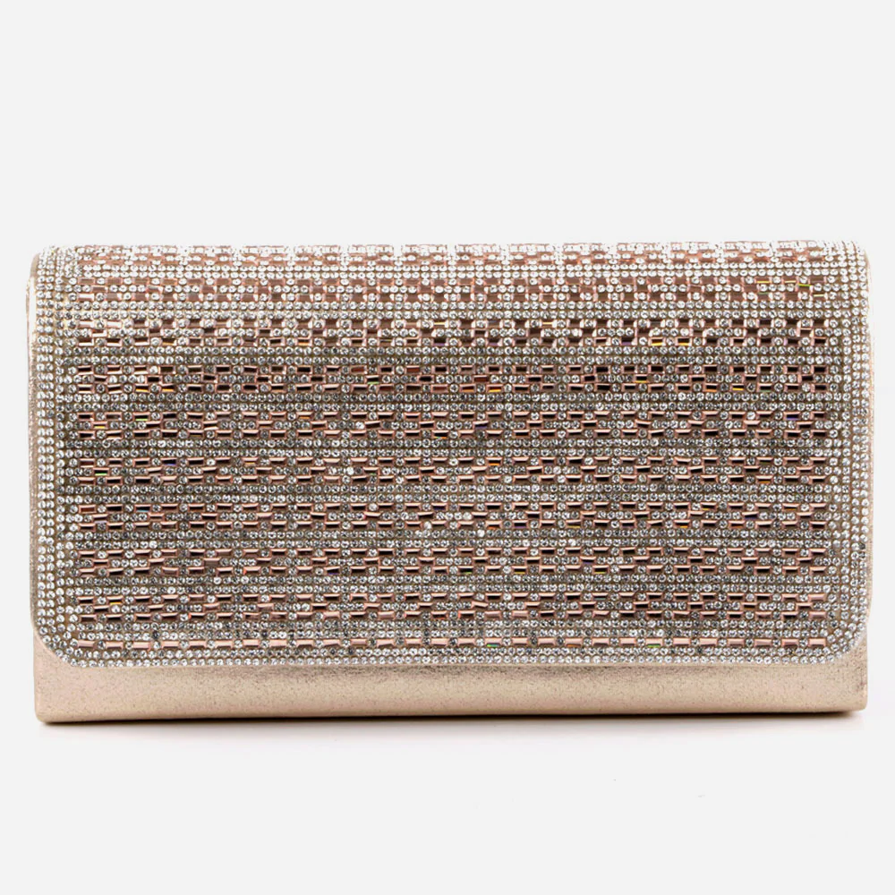 Women Evening Clutch Bag Wedding Handbag Prom Purse Sparkly Flap Over Party Bags Diamante Birthday Gifts for Her - Image 3