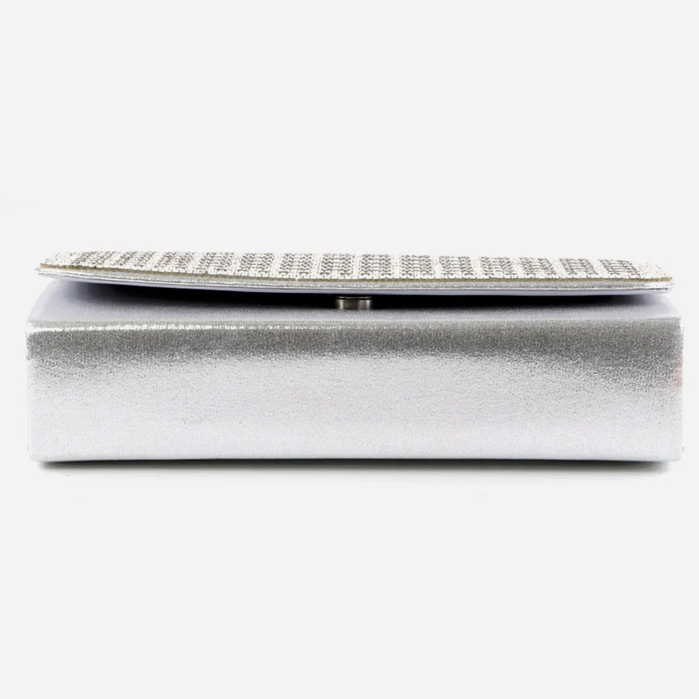 Women Evening Clutch Bag Wedding Handbag Prom Purse Sparkly Flap Over Party Bags Diamante Birthday Gifts for Her - Image 2