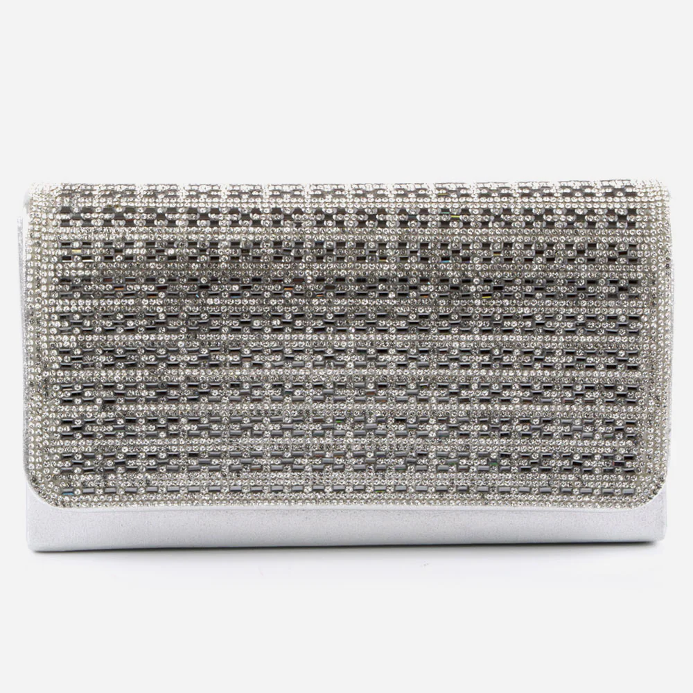 Women Evening Clutch Bag Wedding Handbag Prom Purse Sparkly Flap Over Party Bags Diamante Birthday Gifts for Her - Image 3
