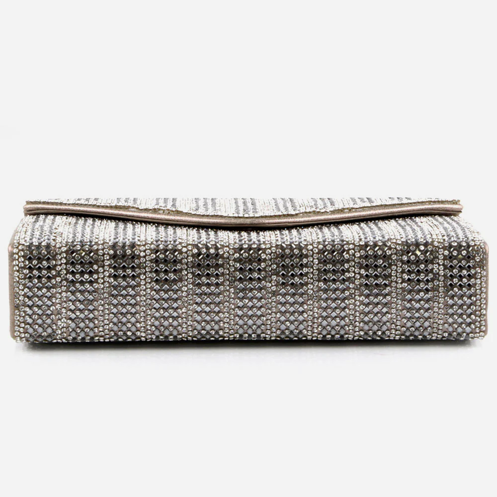 Women Evening Clutch Bag Wedding Handbag Prom Purse Sparkly Flap Over Party Bags Diamante Birthday Gifts for Her - Image 2