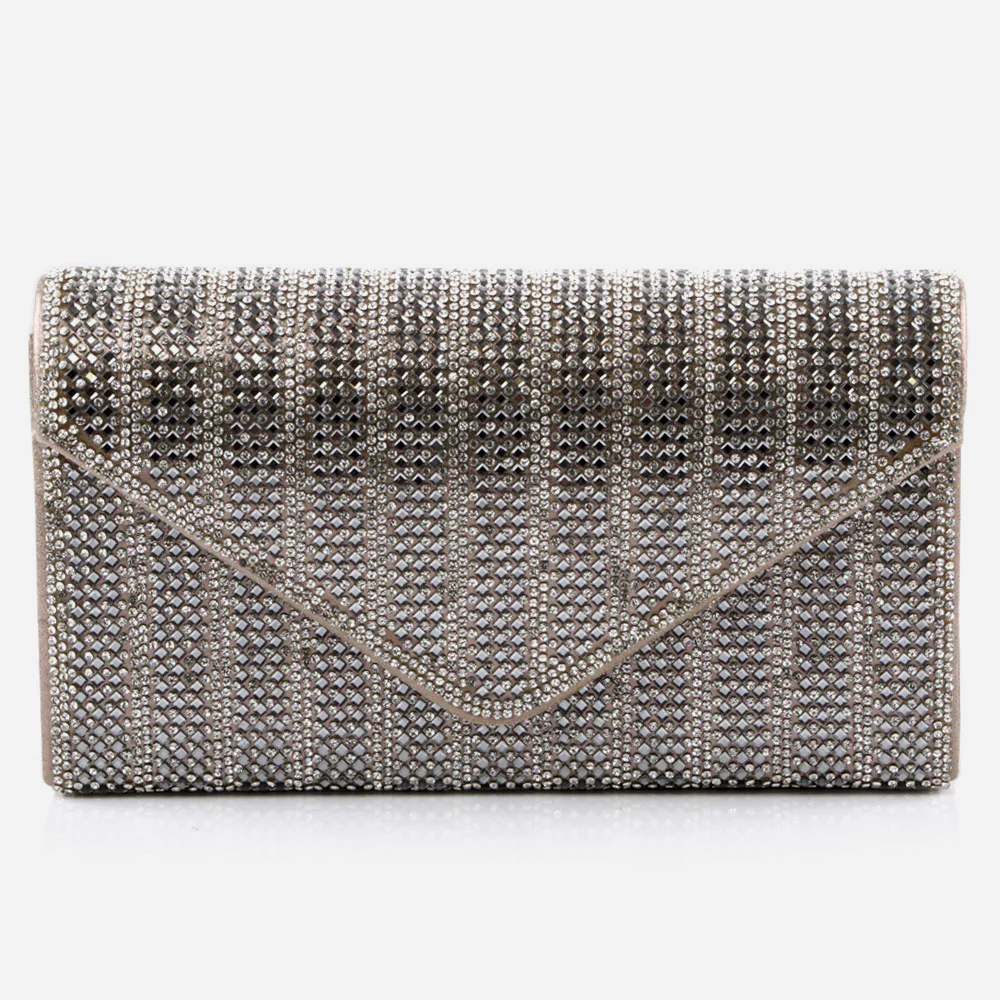Women Evening Clutch Bag Wedding Handbag Prom Purse Sparkly Flap Over Party Bags Diamante Birthday Gifts for Her - Image 3