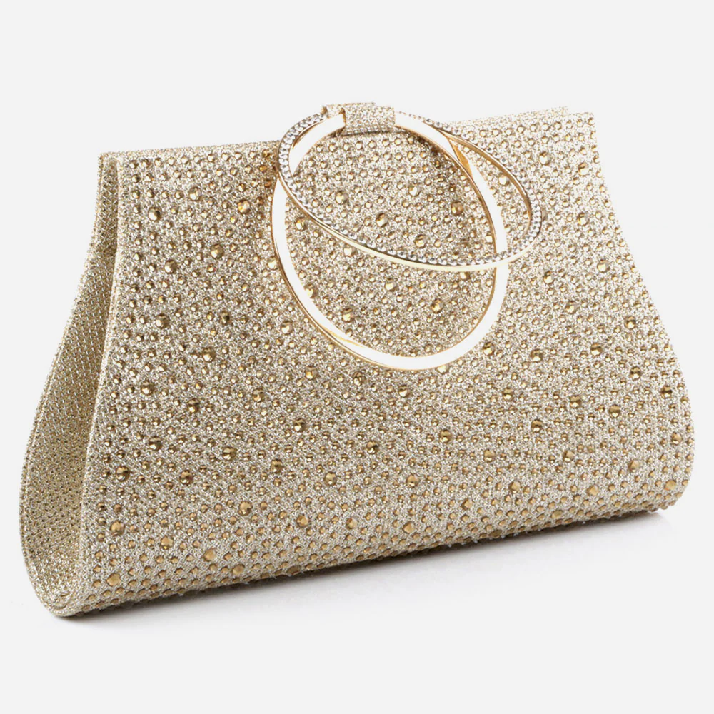 Women Evening Clutch Bag Wedding Handbag Prom Purse Sparkly Handle Carry Party Bags Diamante Birthday Gifts for Her