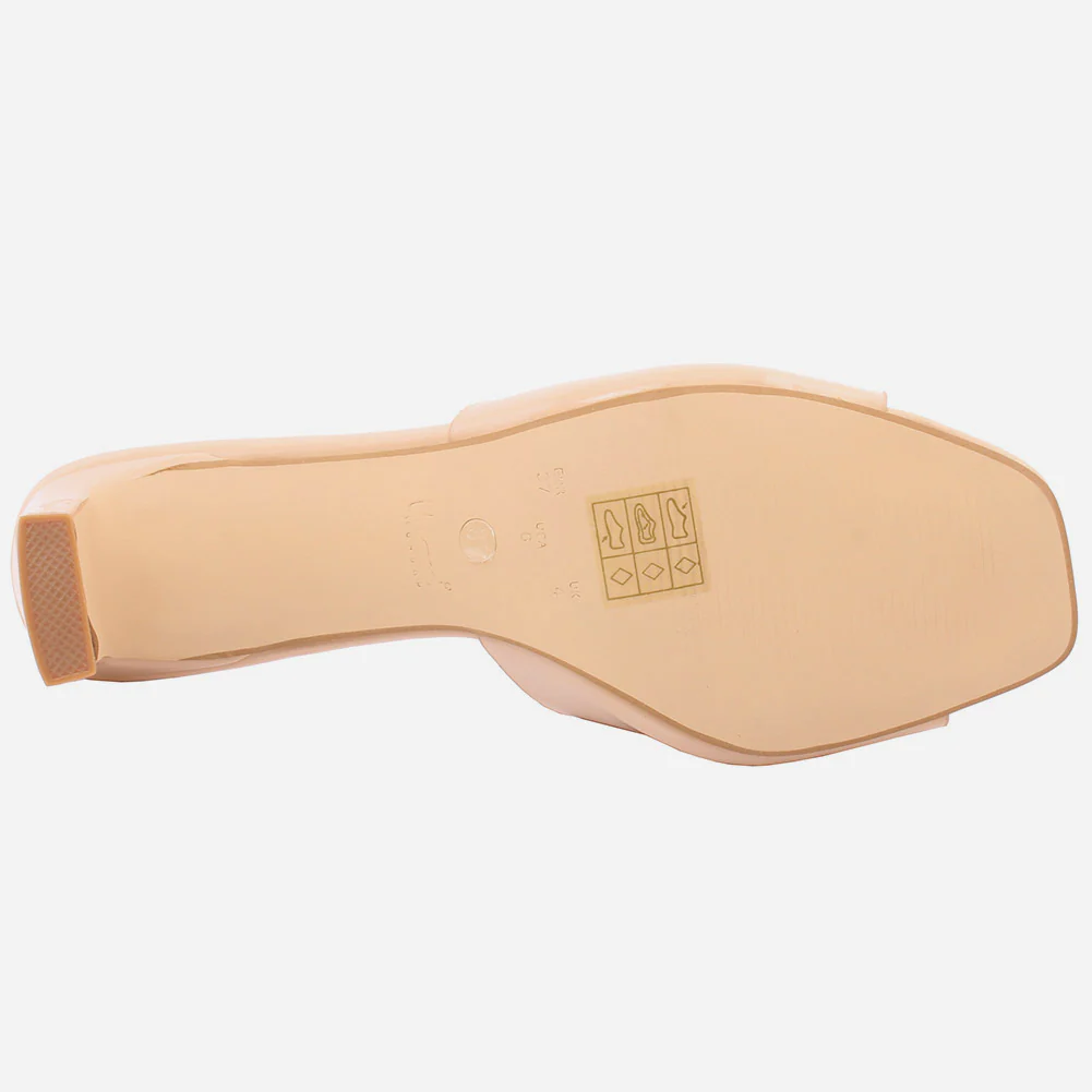 Women "FLAVIA" Gorgeous Block Heel Square Toe Slip On Sandals - Image 5
