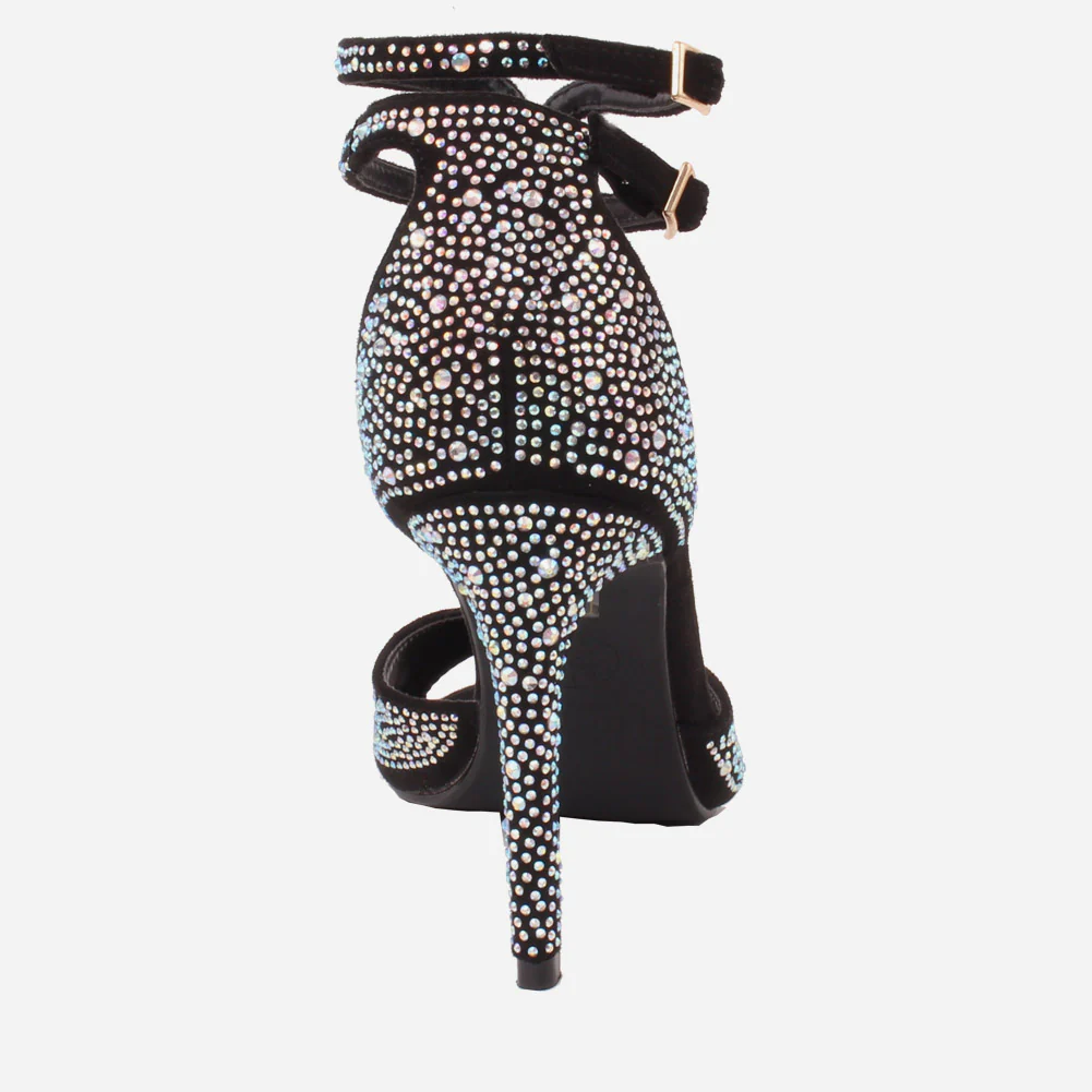 Women "FLORANCE" Two Tone Bling Bling Sandals - Image 4