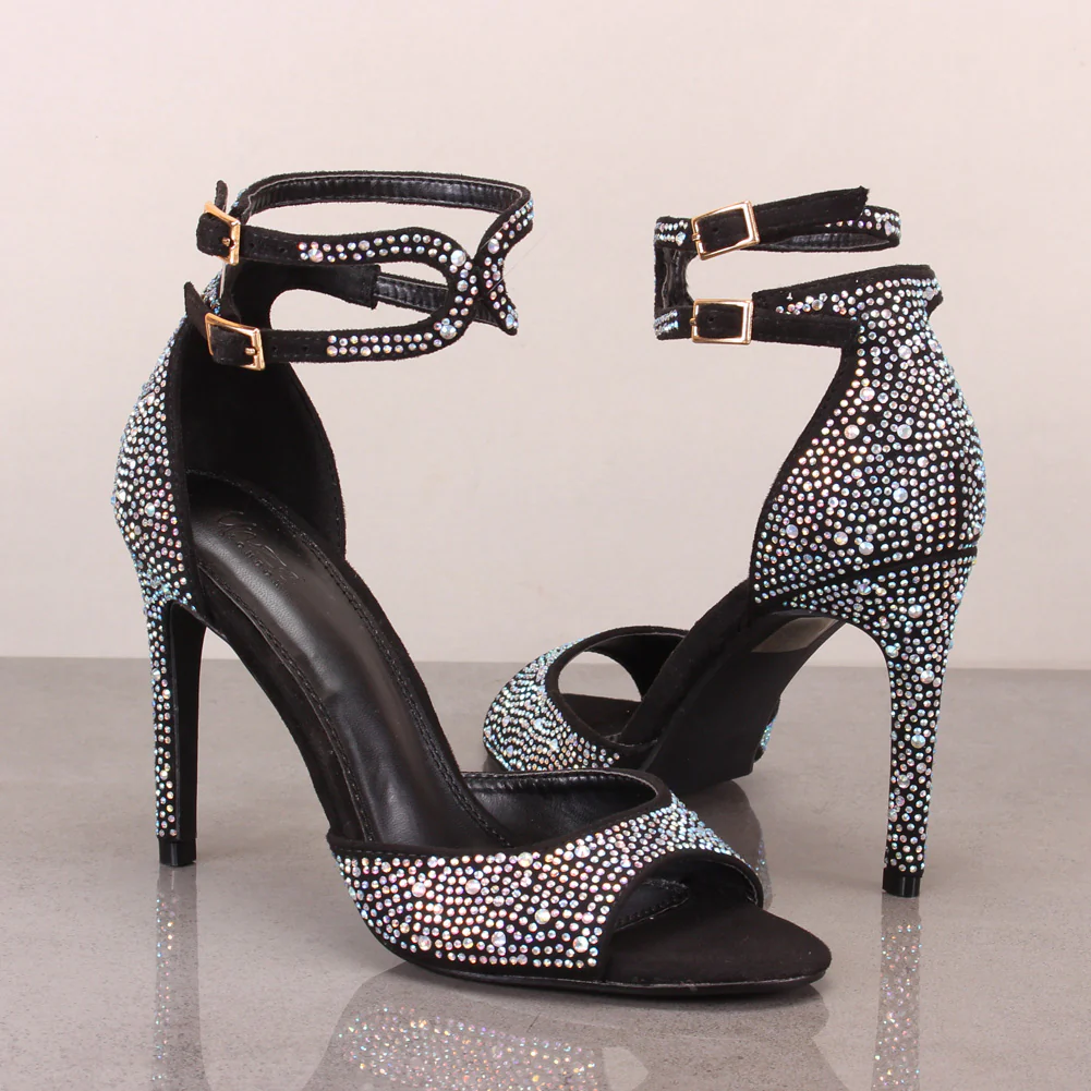Women "FLORANCE" Two Tone Bling Bling Sandals - Image 6