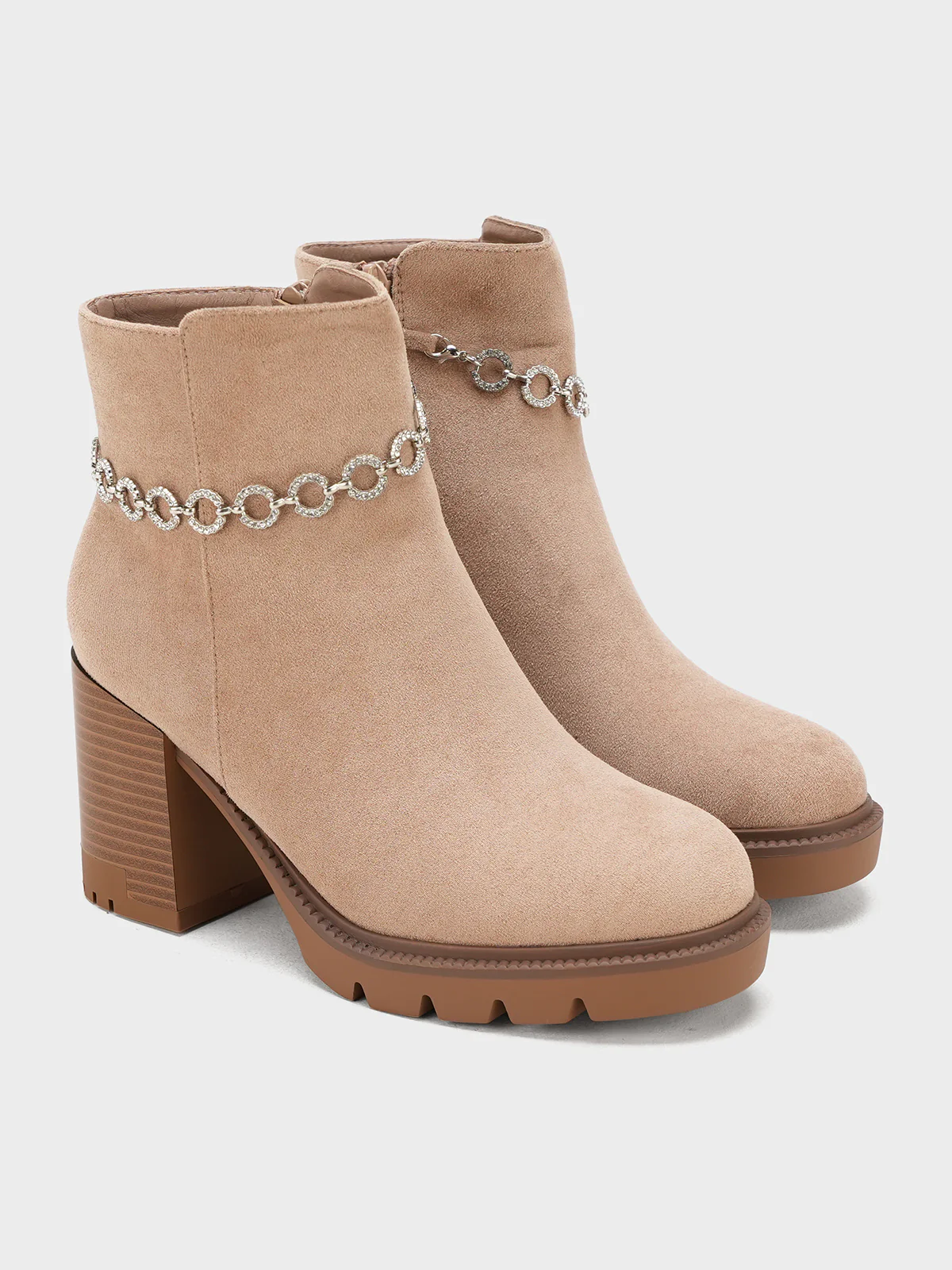 Women "FOLAMI" Stylish Chain Ankle Boots - Image 4
