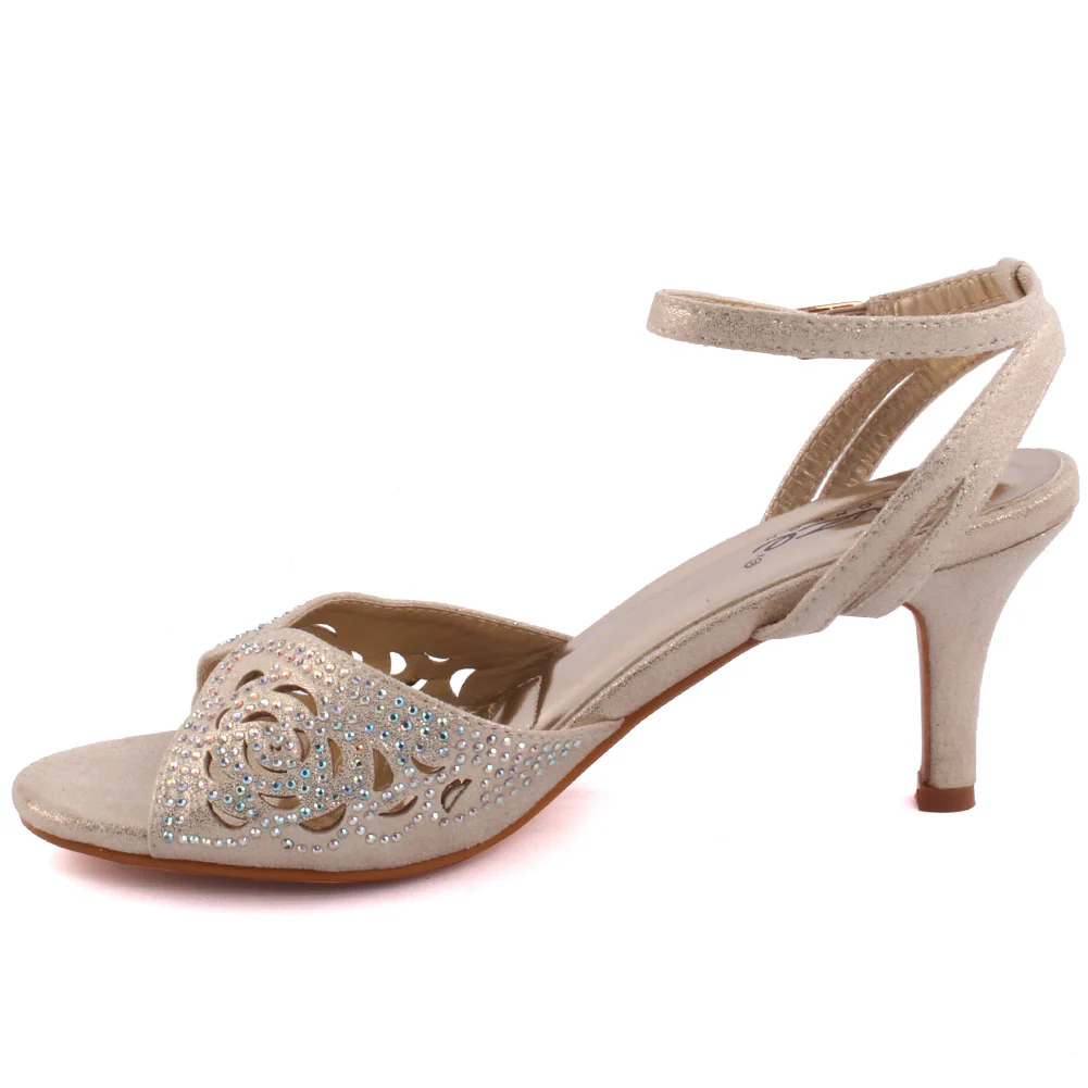 Women ‘Frawn’ Glittery Evening Heeled Sandals - Image 3