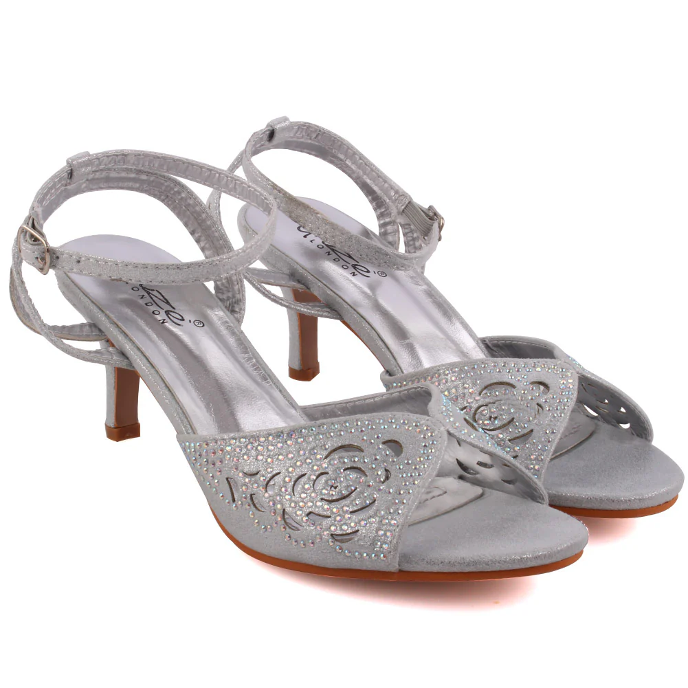 Women ‘Frawn’ Glittery Evening Heeled Sandals - Image 2