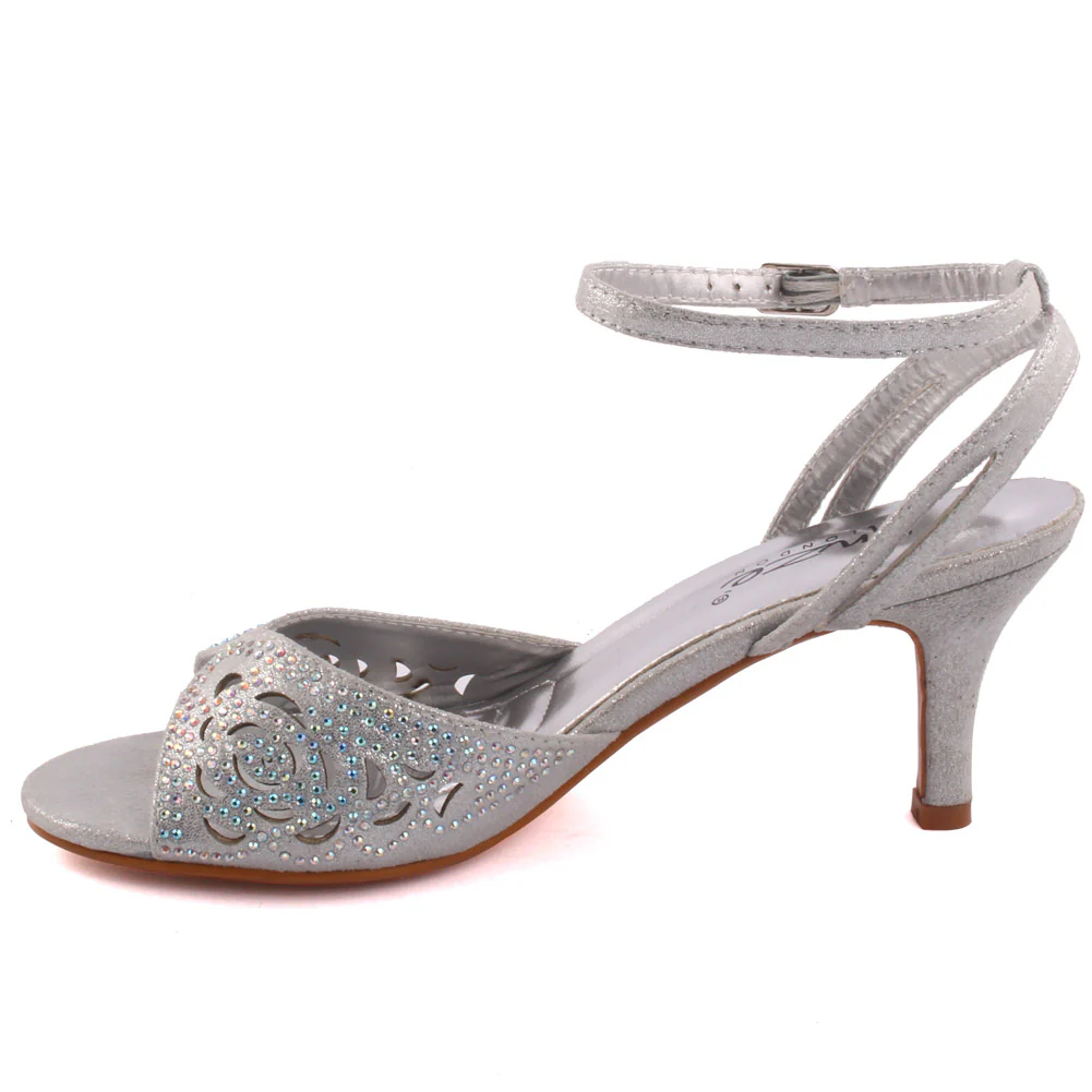 Women ‘Frawn’ Glittery Evening Heeled Sandals - Image 3