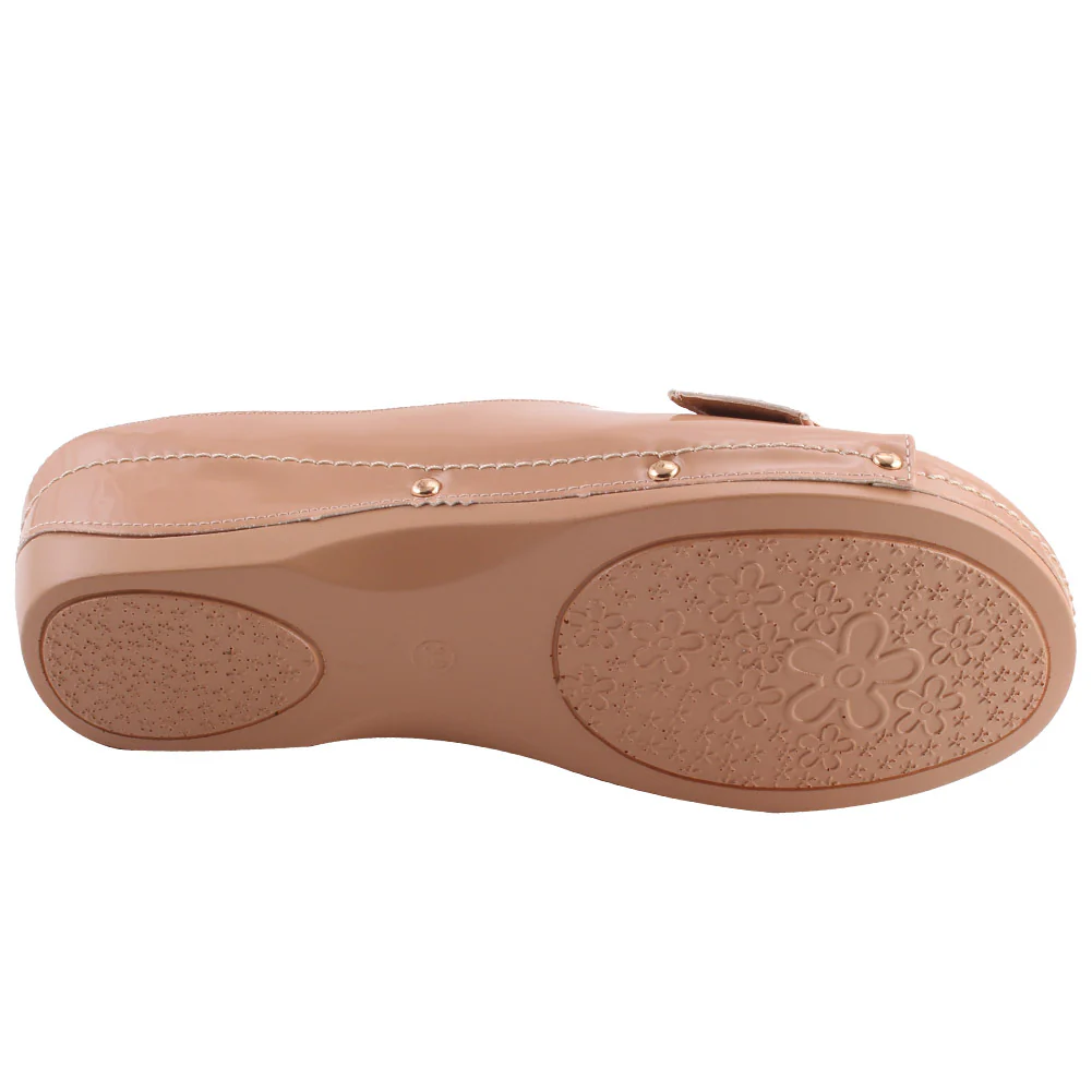 Women “GALLA” Buckle Adorned Wedge Comfort Slippers - Image 5