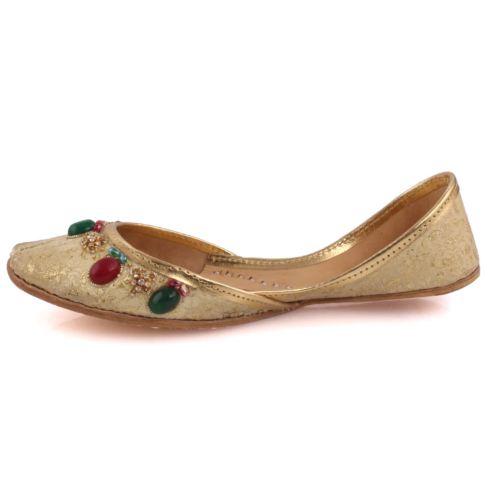 Women ‘Garnet’  Gemstone Khussa Slippers - Image 3