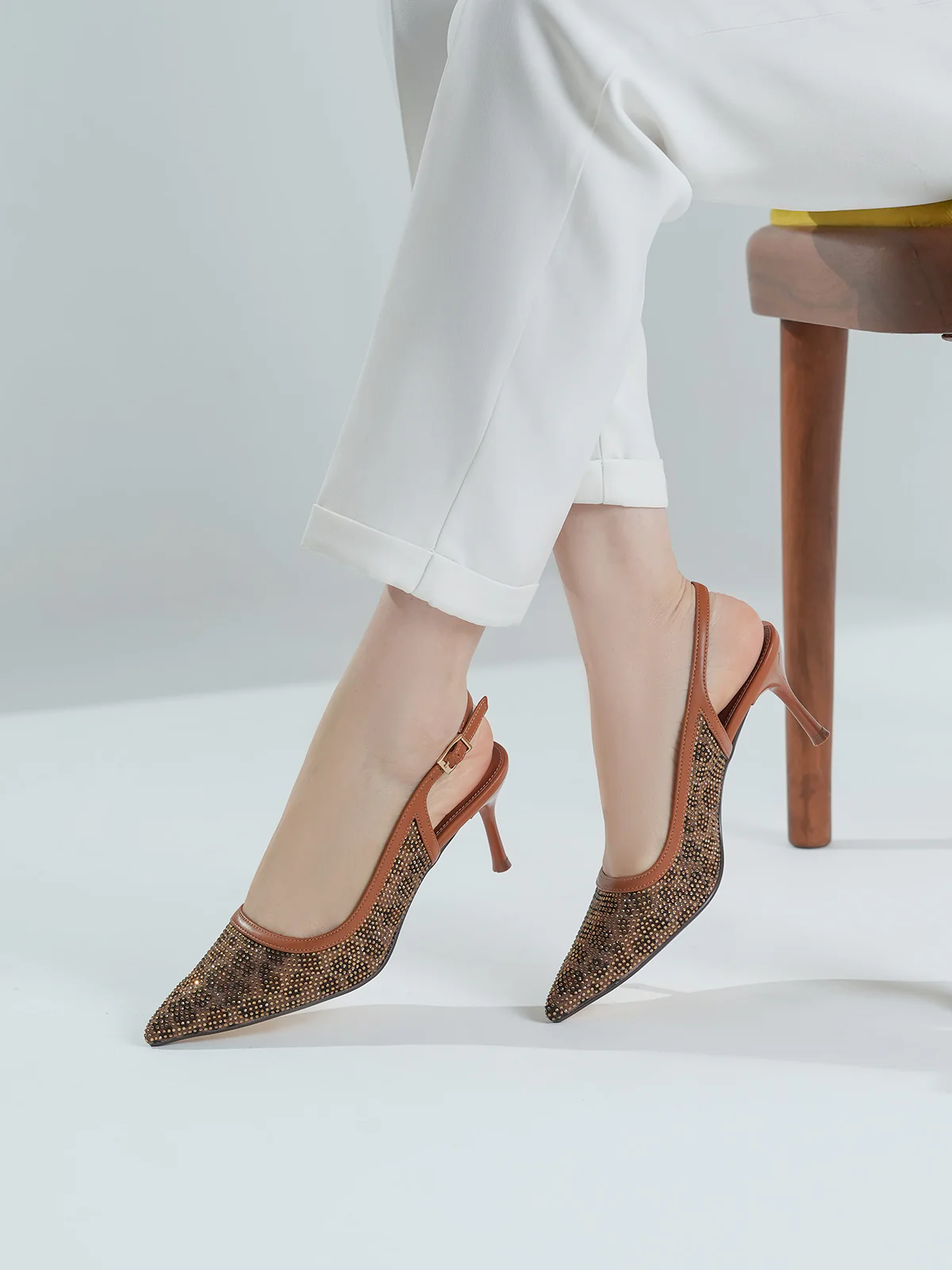 Women "GRACIE" Glamorous Touch Net Sandals