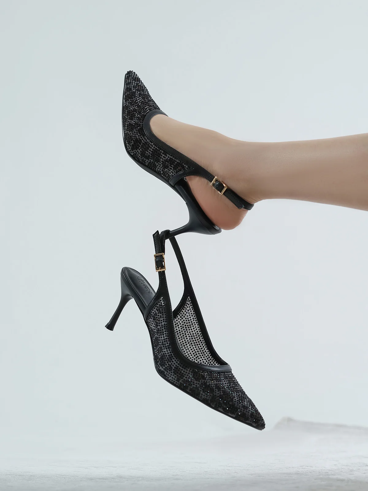 Women "GRACIE" Glamorous Touch Net Sandals - Image 3