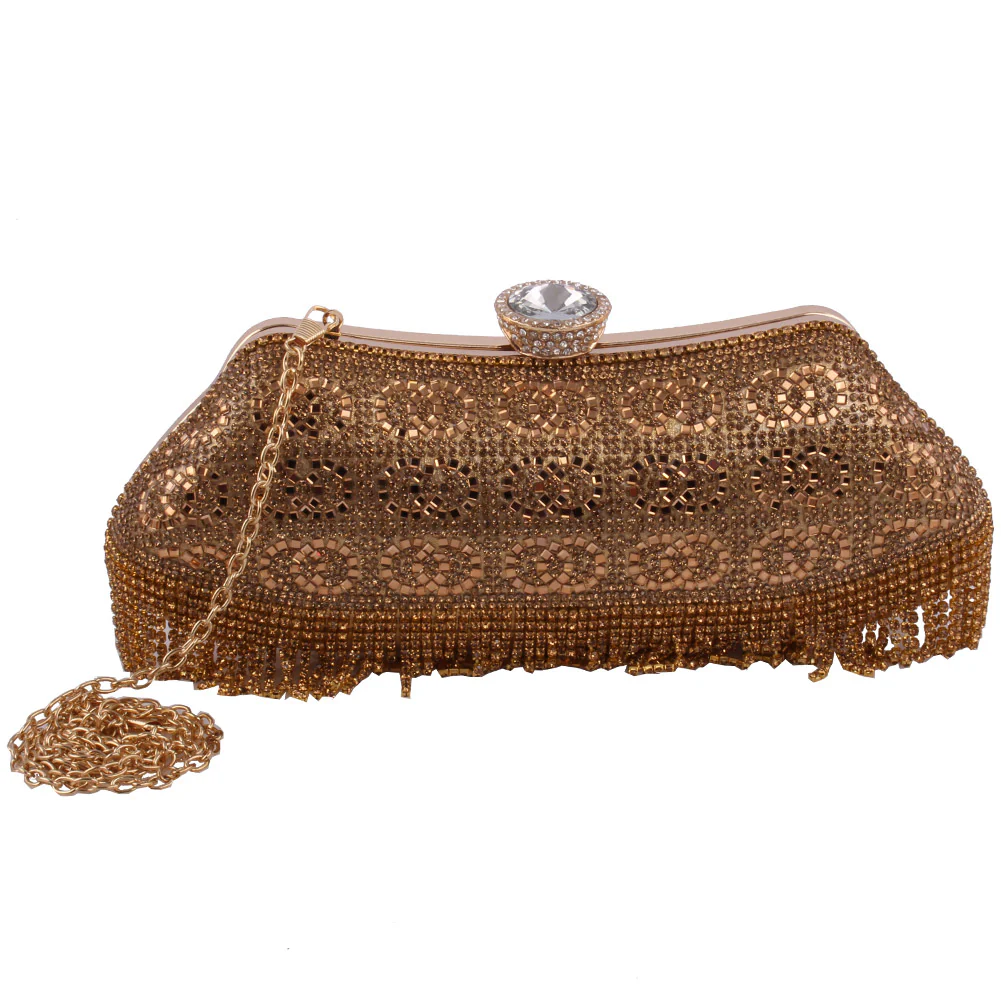Women ‘Guilded’ Diamante Encrusted Evening Clutch Bag - Image 2