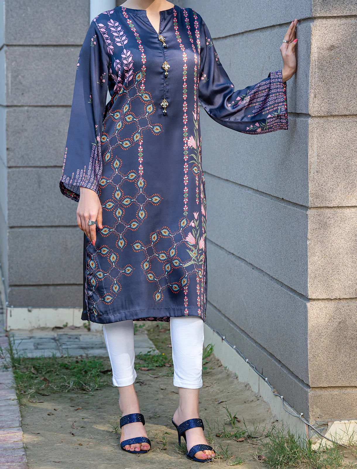 Women "GULYA" Silk Printed Fancy Shirt - Image 4