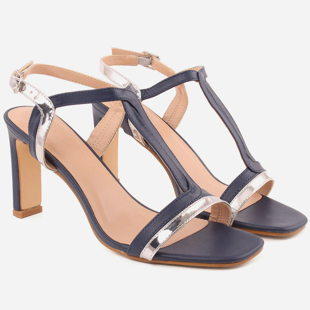 Women "HOLLY" Glossy Ankle Buckle Fastening Sandals - Image 2