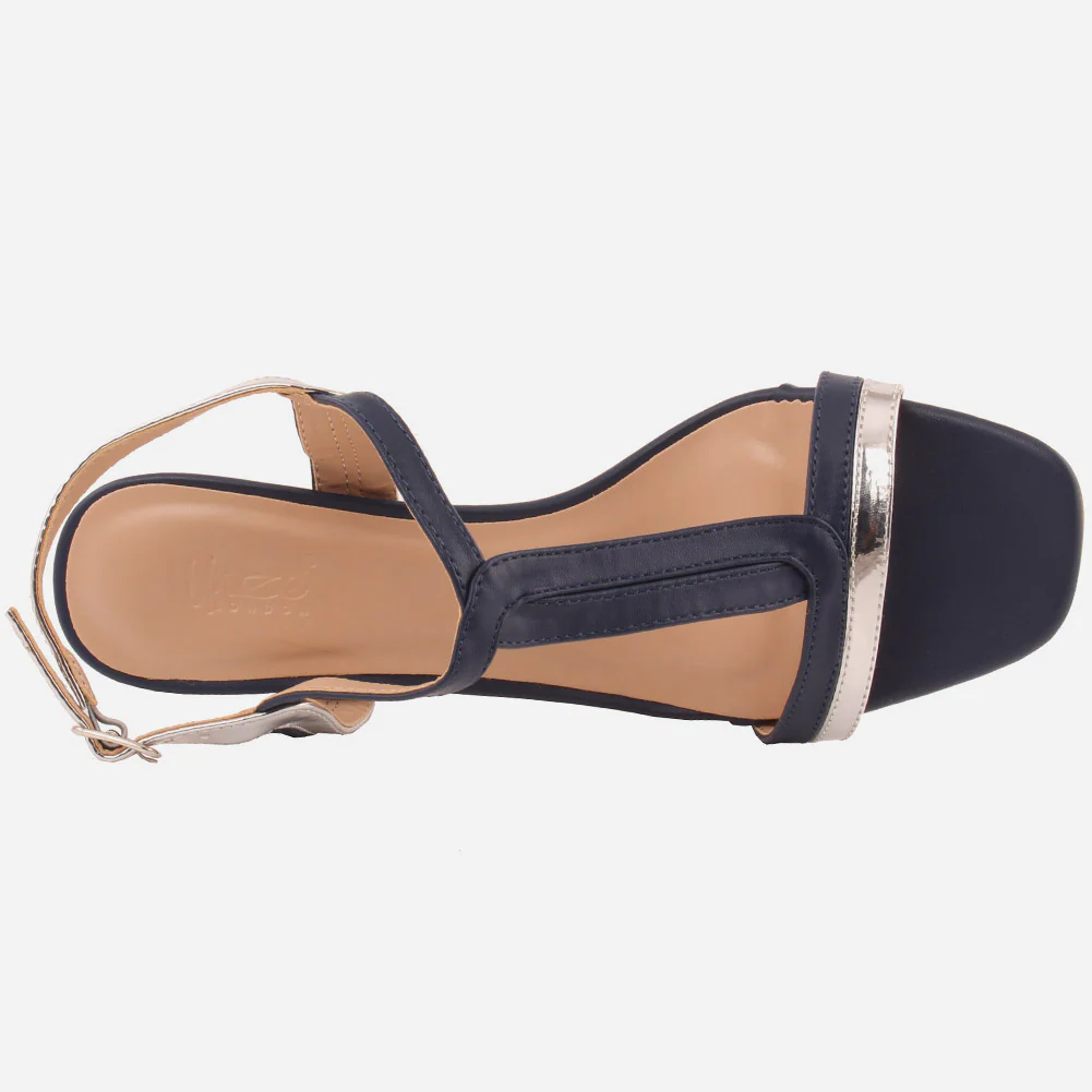 Women "HOLLY" Glossy Ankle Buckle Fastening Sandals - Image 4