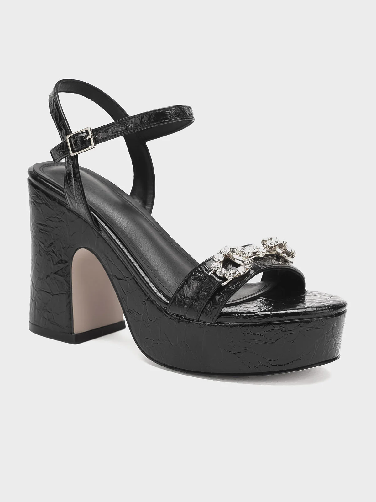 Women "ILANY" Chunky Heel Buckle Sandals - Image 2