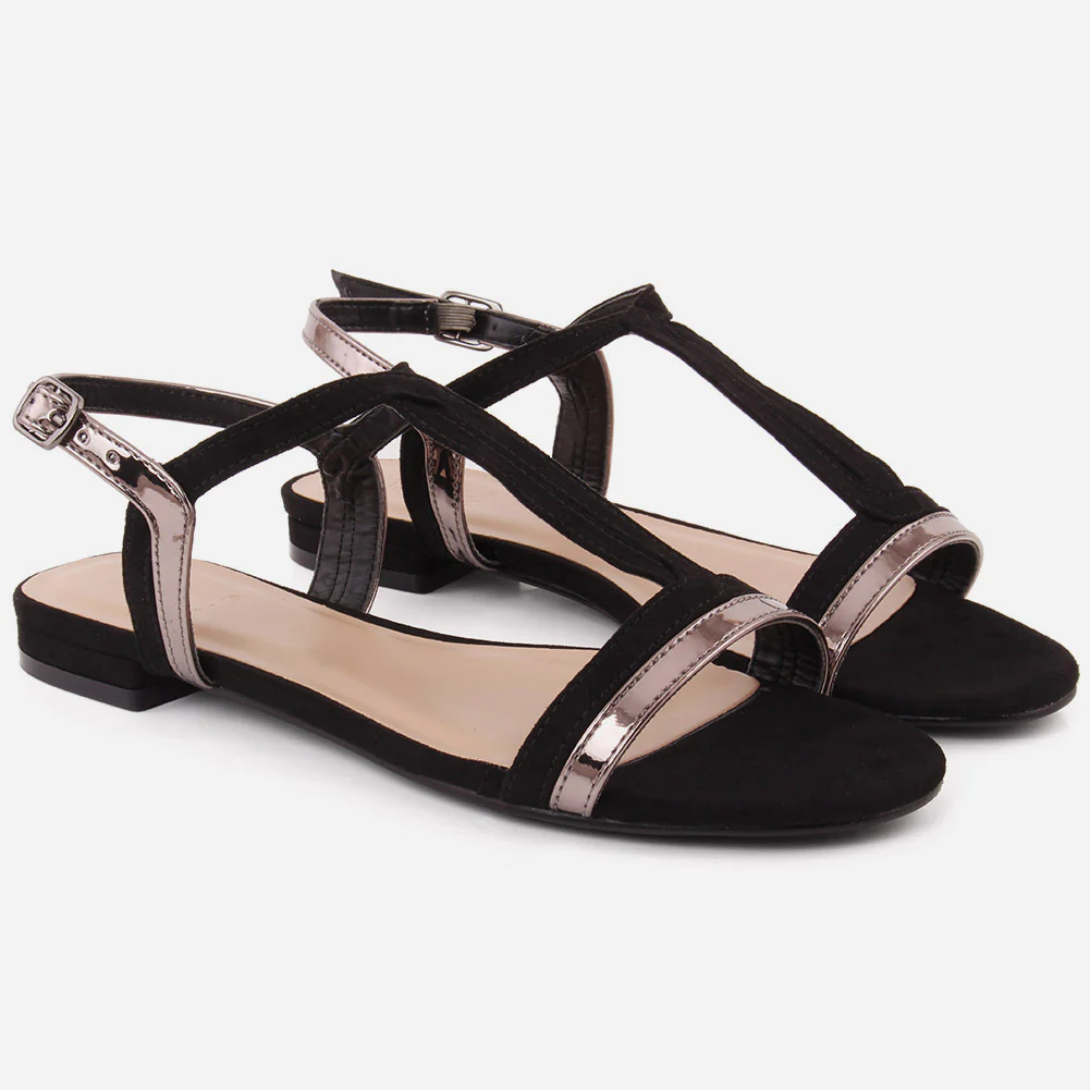 Women "ISLA" Two Tone Glittery Sandals - Image 2