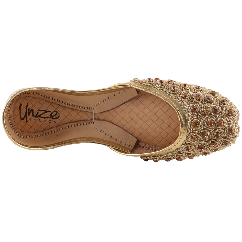 Women “JAANE” Indian Sequins Tila Flat Khusa - Image 4