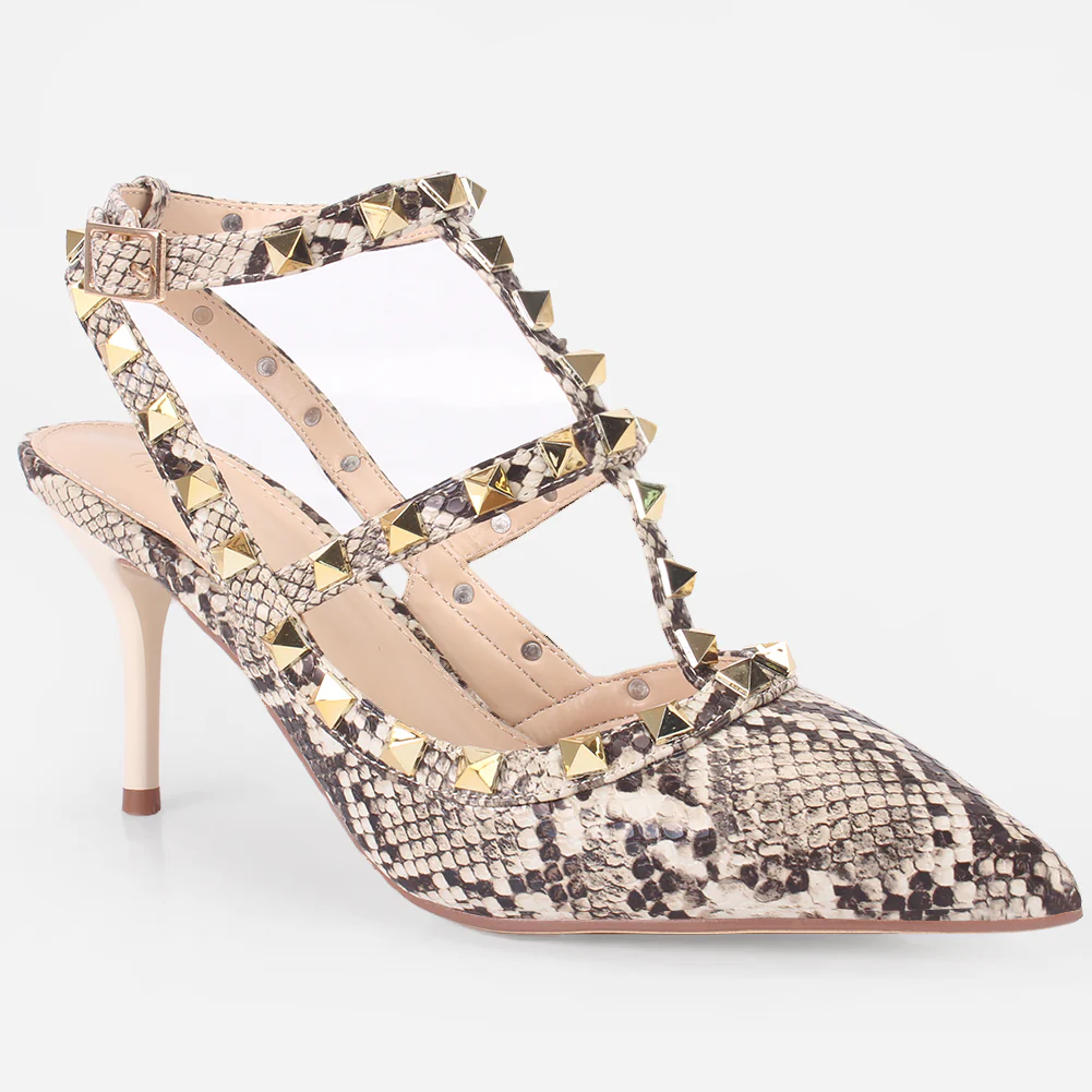 Women "JARNE" Studded Stiletto Sandals