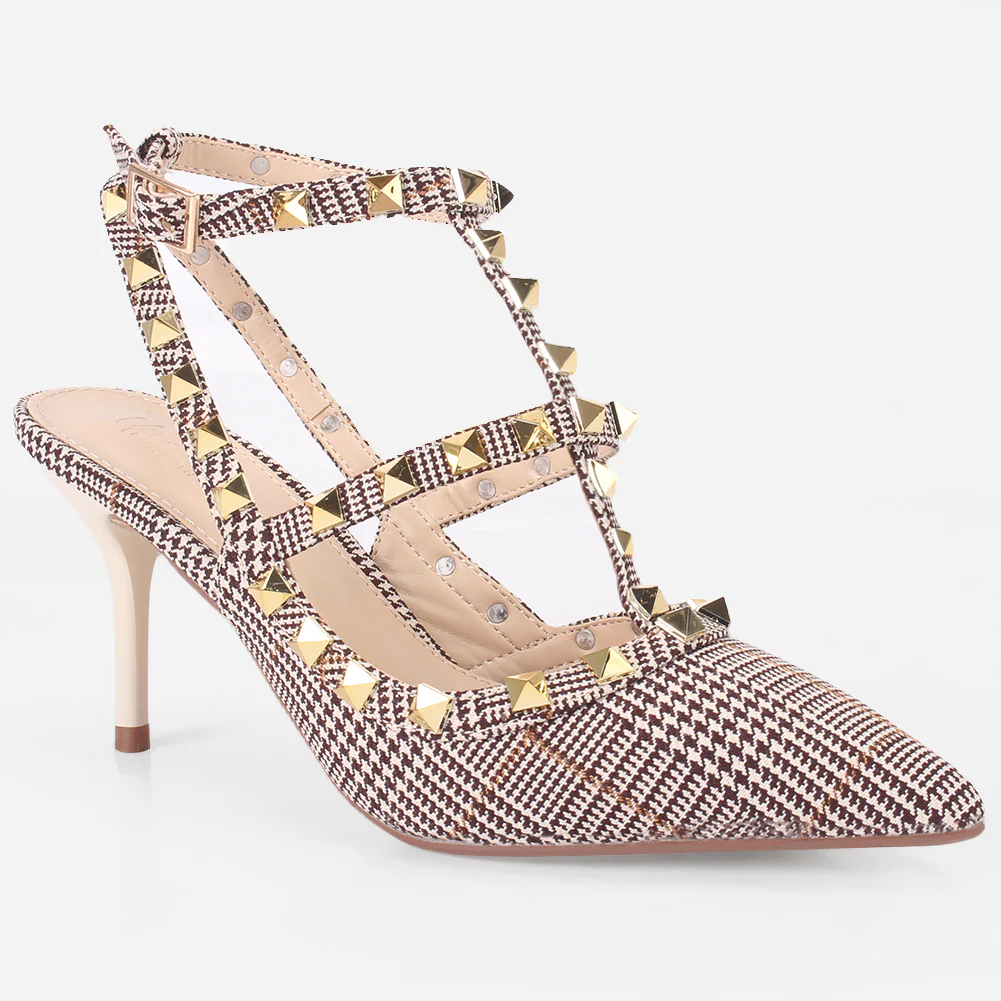 Women "JARNE" Studded Stiletto Sandals