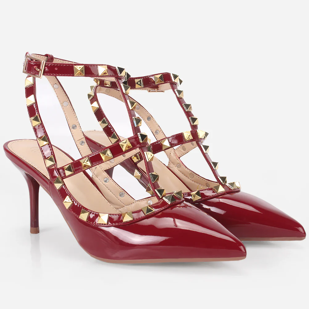 Women "JARNE" Studded Stiletto Sandals - Image 2