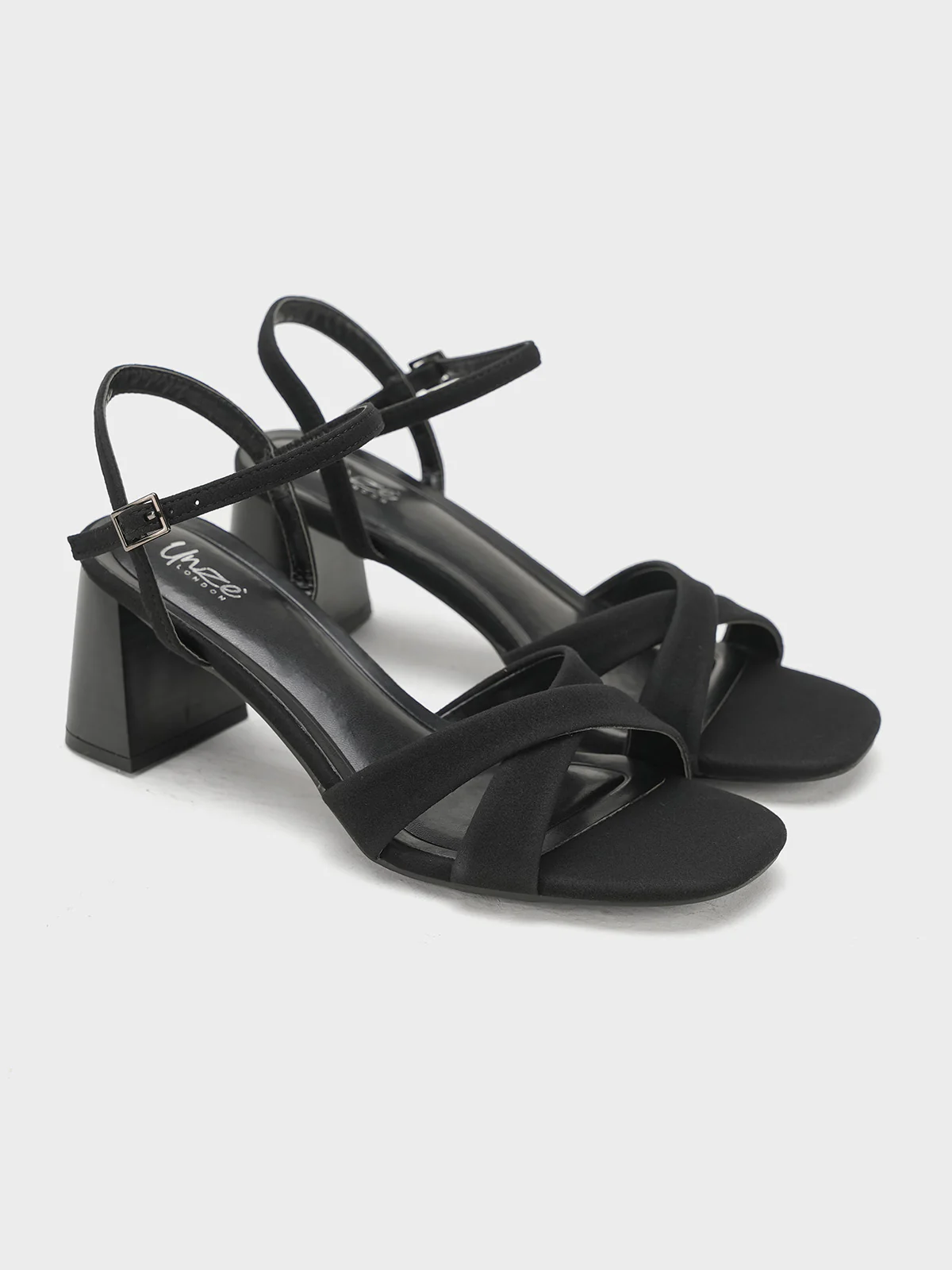 Women "JEFFREY" Block Heel Buckle Sandals - Image 4