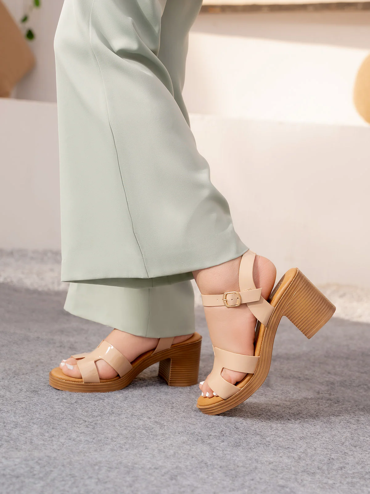 Women "JELANIZ" Comfort Block Heel Sandals - Image 3