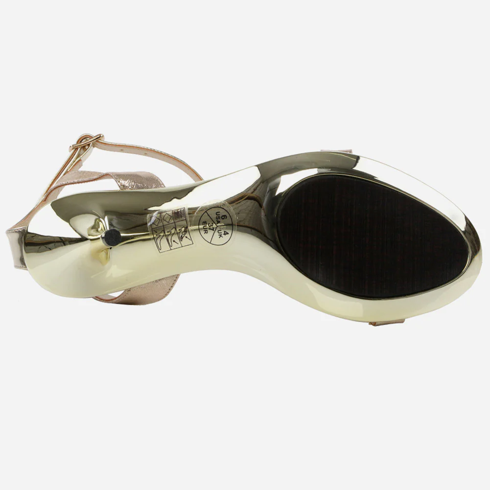 Women "JENNY" Gold Paradise Low Heel Sandals - Image 5