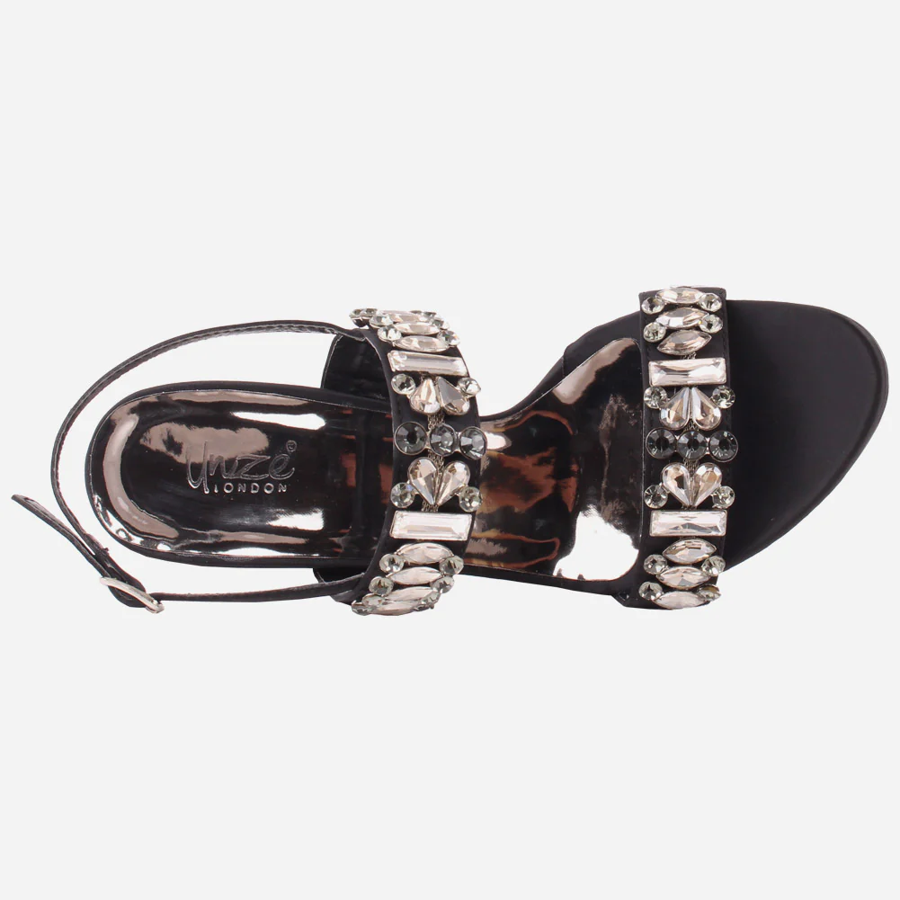 Women" KELLY" Decorated Ankle Fastening Sandals - Image 4