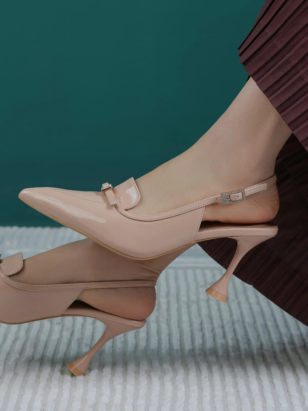 Women "KOALA" Pointed Toe Buckle Sandals - Image 3