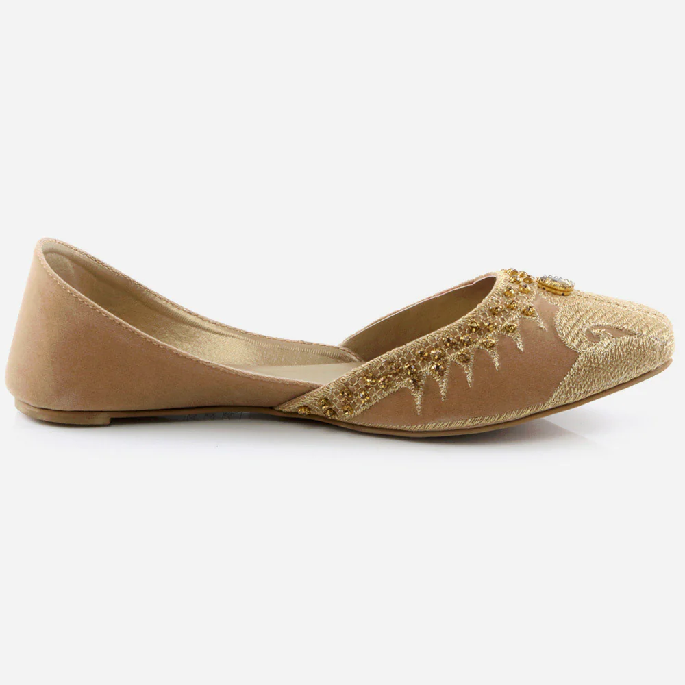 Women Ladies Beads Decorated Ethnic Jotis Mojaris Traditional Indian Slip Ons Evening Party Handmade Leather Khussa Pumps Shoes - Image 2