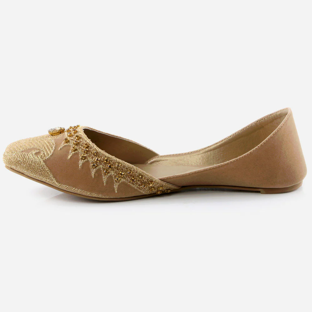 Women Ladies Beads Decorated Ethnic Jotis Mojaris Traditional Indian Slip Ons Evening Party Handmade Leather Khussa Pumps Shoes - Image 3
