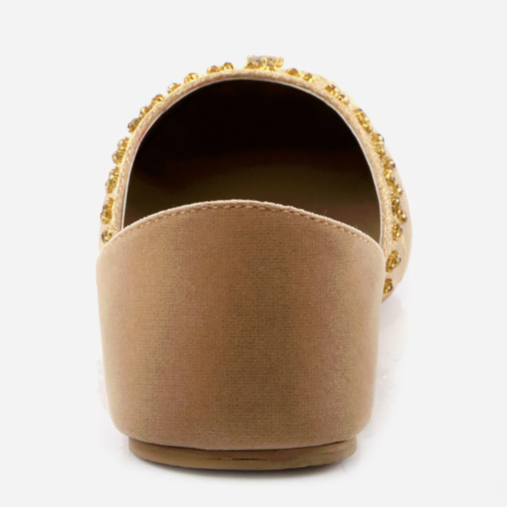 Women Ladies Beads Decorated Ethnic Jotis Mojaris Traditional Indian Slip Ons Evening Party Handmade Leather Khussa Pumps Shoes - Image 5