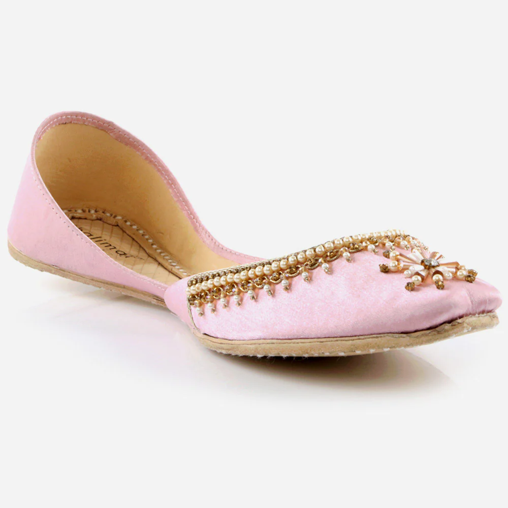 Women Ladies Decorated Summer Shoes Mojaris Traditional Indian Wedding Bridal Slip Ons Evening Party Handmade Leather Khussa Pumps Shoes