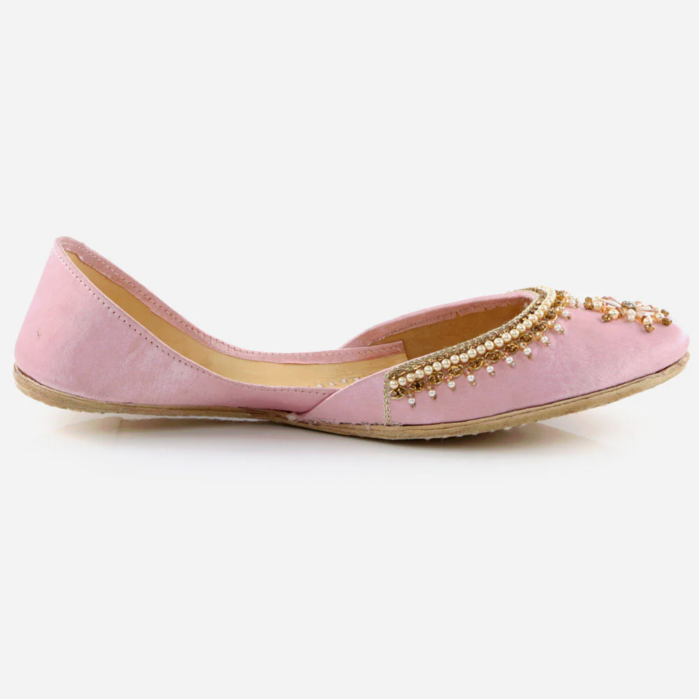 Women Ladies Decorated Summer Shoes Mojaris Traditional Indian Wedding Bridal Slip Ons Evening Party Handmade Leather Khussa Pumps Shoes - Image 2