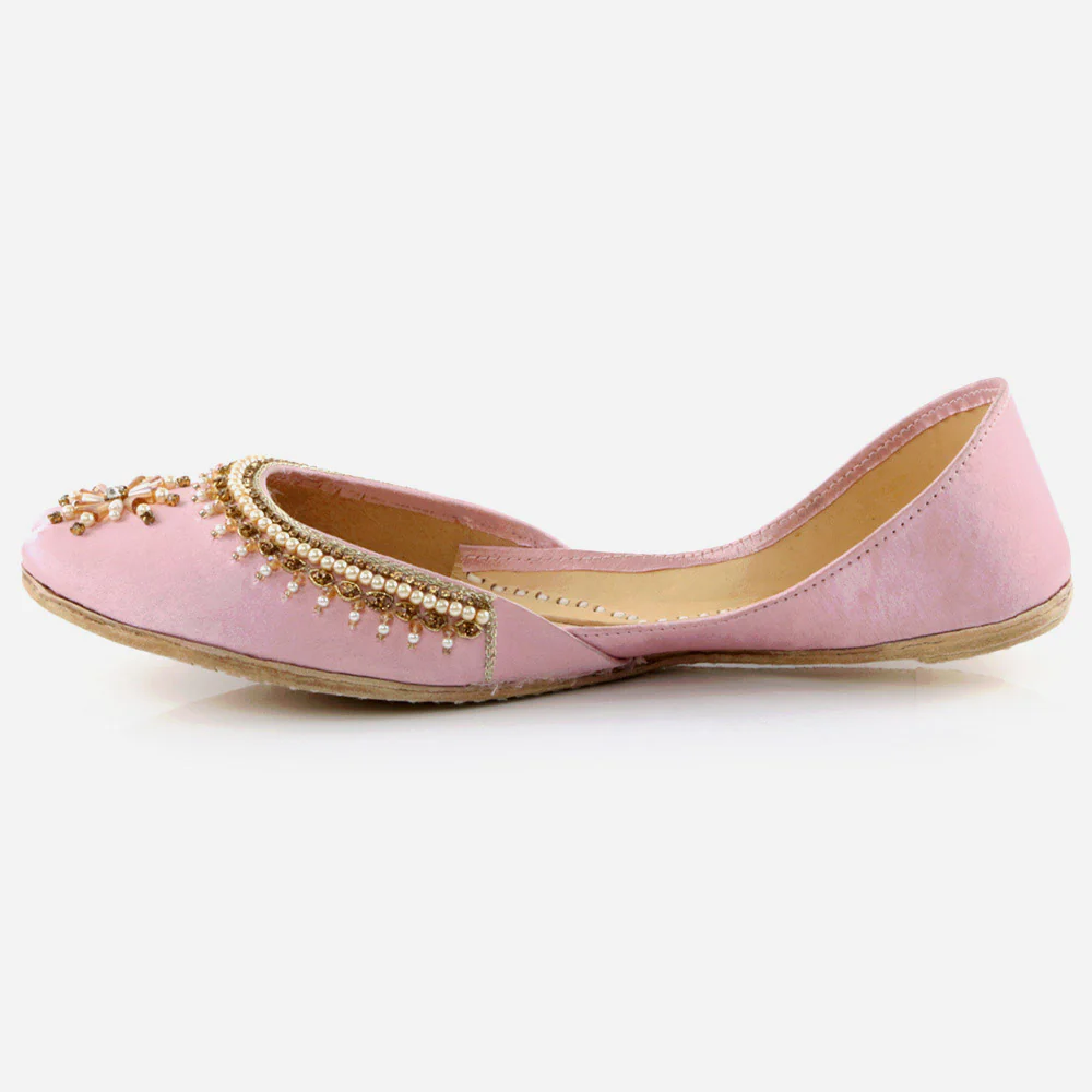 Women Ladies Decorated Summer Shoes Mojaris Traditional Indian Wedding Bridal Slip Ons Evening Party Handmade Leather Khussa Pumps Shoes - Image 3