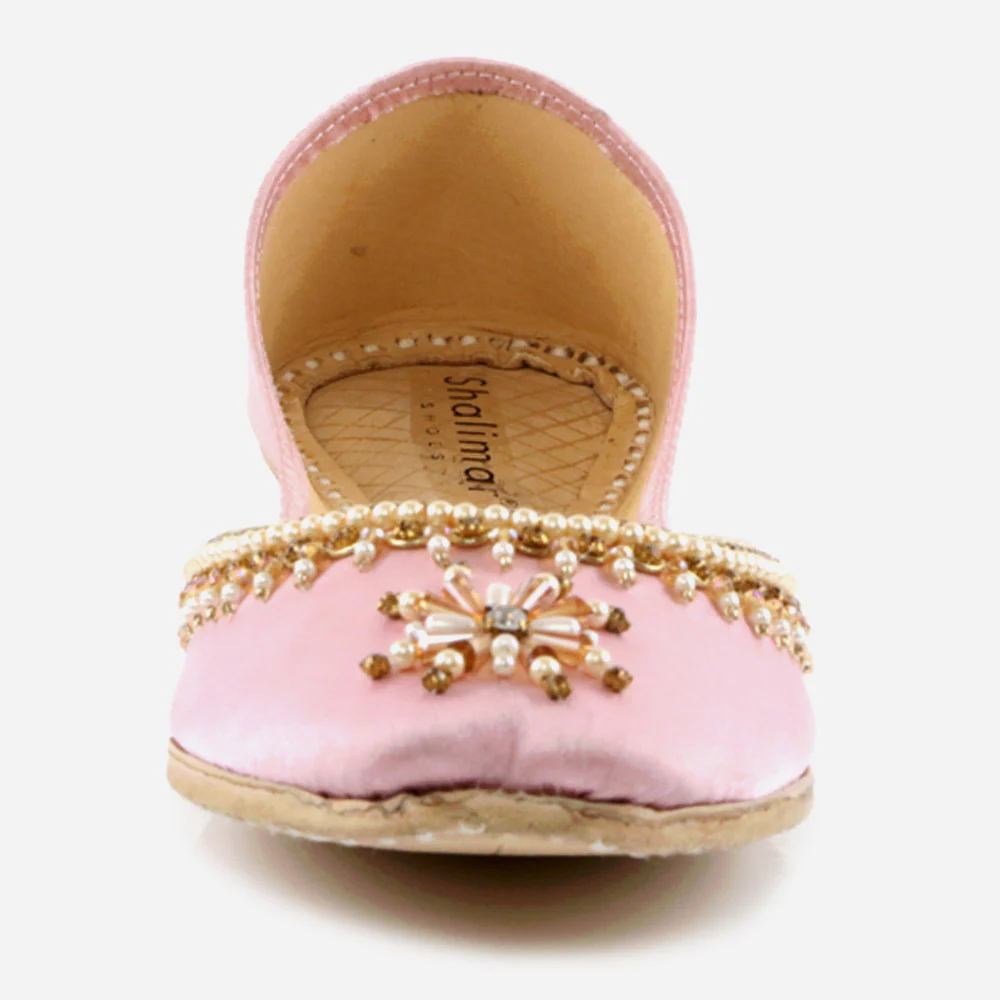 Women Ladies Decorated Summer Shoes Mojaris Traditional Indian Wedding Bridal Slip Ons Evening Party Handmade Leather Khussa Pumps Shoes - Image 4