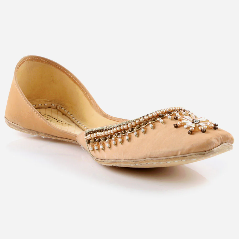 Women Ladies Decorated Summer Shoes Mojaris Traditional Indian Wedding Bridal Slip Ons Evening Party Handmade Leather Khussa Pumps Shoes