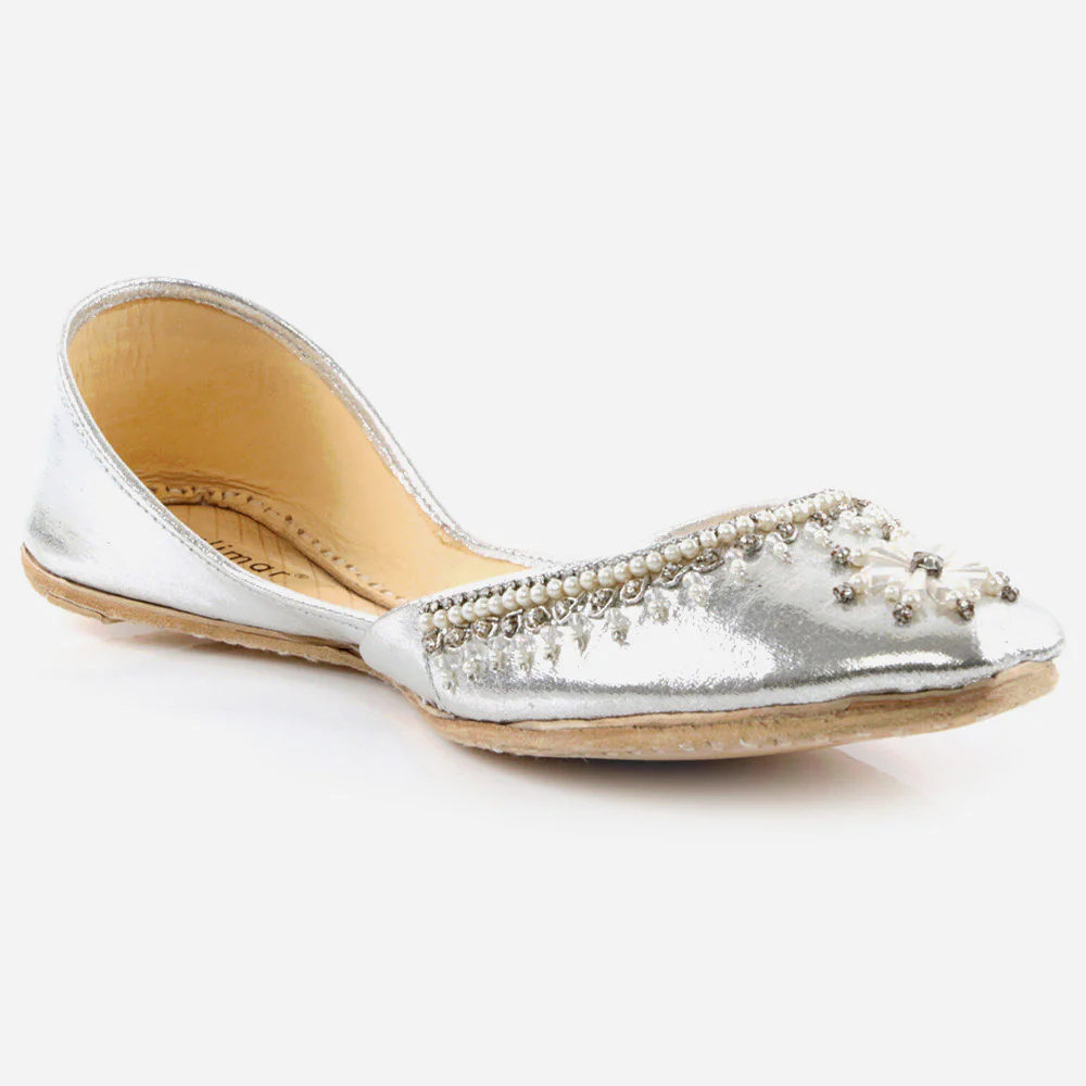 Women Ladies Decorated Summer Shoes Mojaris Traditional Indian Wedding Bridal Slip Ons Evening Party Handmade Leather Khussa Pumps Shoes