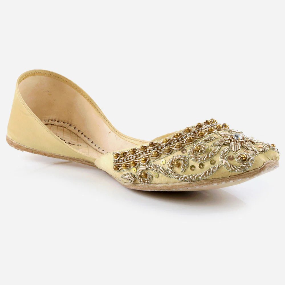 Women Ladies Decorated Summer Shoes Mojaris Traditional Indian Wedding Bridal Slip Ons Evening Party Handmade Leather Khussa Pumps Shoes