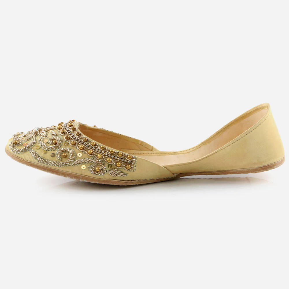Women Ladies Decorated Summer Shoes Mojaris Traditional Indian Wedding Bridal Slip Ons Evening Party Handmade Leather Khussa Pumps Shoes - Image 3