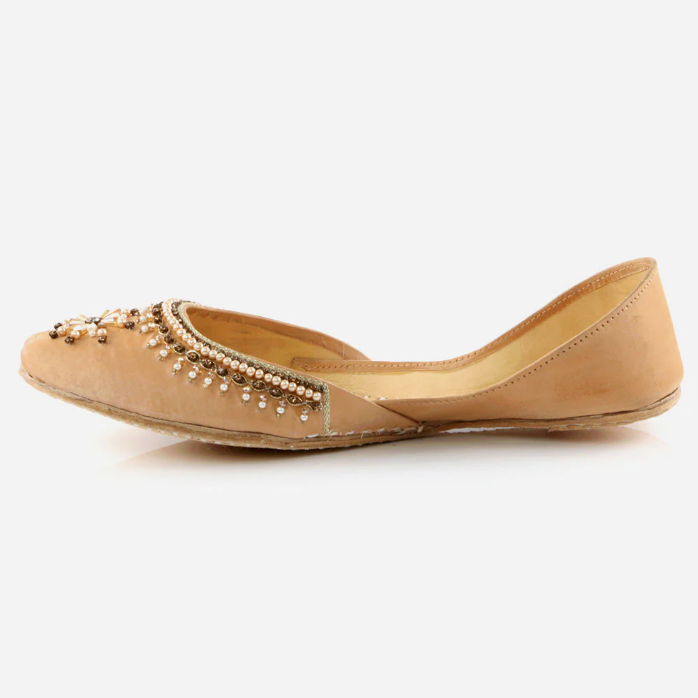 Women Ladies Decorated Summer Shoes Mojaris Traditional Indian Wedding Bridal Slip Ons Evening Party Handmade Leather Khussa Pumps Shoes - Image 3