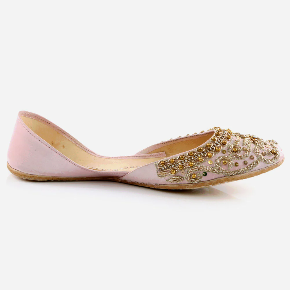 Women Ladies Decorated Summer Shoes Mojaris Traditional Indian Wedding Bridal Slip Ons Evening Party Handmade Leather Khussa Pumps Shoes - Image 2