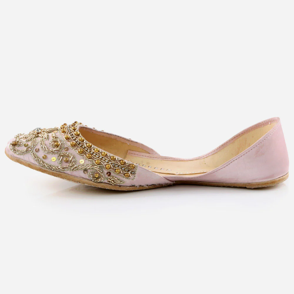 Women Ladies Decorated Summer Shoes Mojaris Traditional Indian Wedding Bridal Slip Ons Evening Party Handmade Leather Khussa Pumps Shoes - Image 3