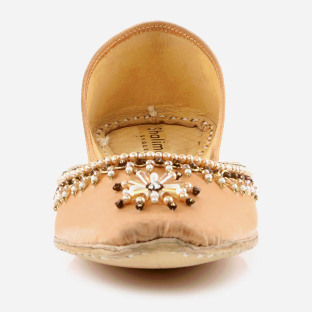 Women Ladies Decorated Summer Shoes Mojaris Traditional Indian Wedding Bridal Slip Ons Evening Party Handmade Leather Khussa Pumps Shoes - Image 4