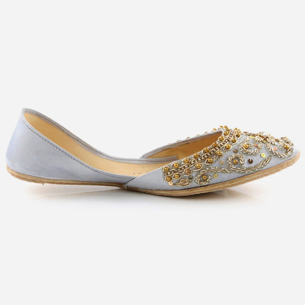 Women Ladies Decorated Summer Shoes Mojaris Traditional Indian Wedding Bridal Slip Ons Evening Party Handmade Leather Khussa Pumps Shoes - Image 2
